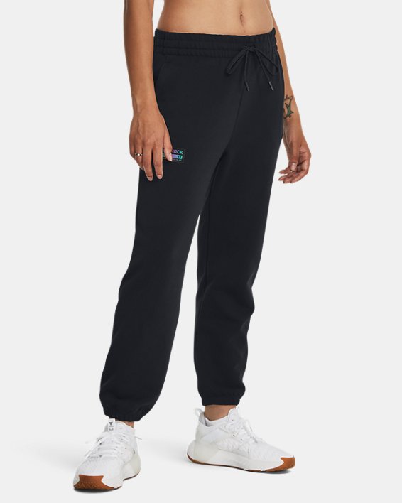 Women's Project Rock Heavyweight Terry Pants in Black image number 0